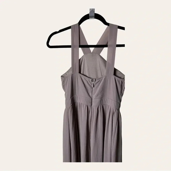 Women’s‎ LULU’S FORMAL DRESS MAXI LENGTH HIGH NECKLINE HALTER LIKE MAUVE COLOR - Picture 9 of 10